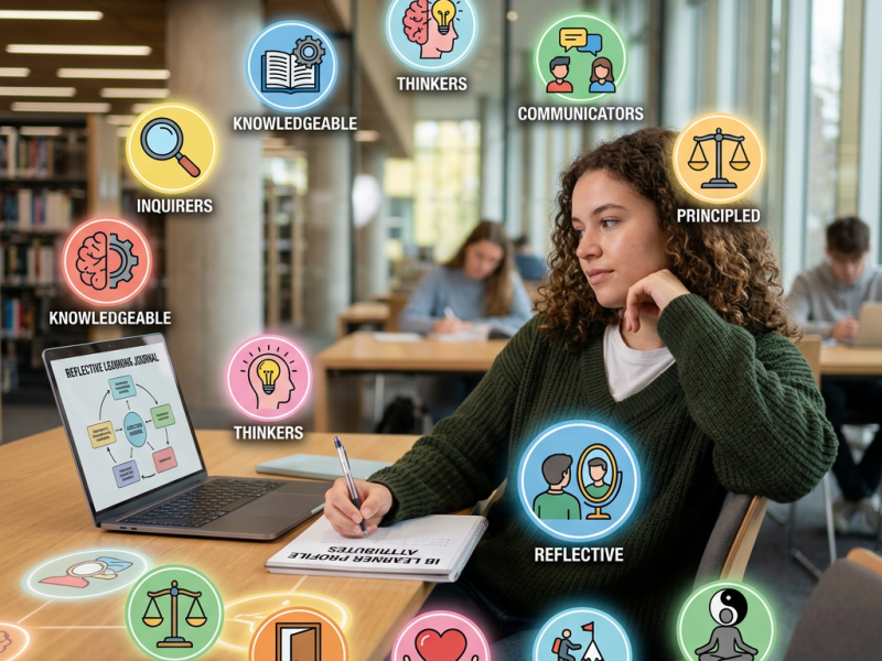Reflective Practice: Life-long learning through the lens of the IB Learner Profile&nbsp;Attributes.
